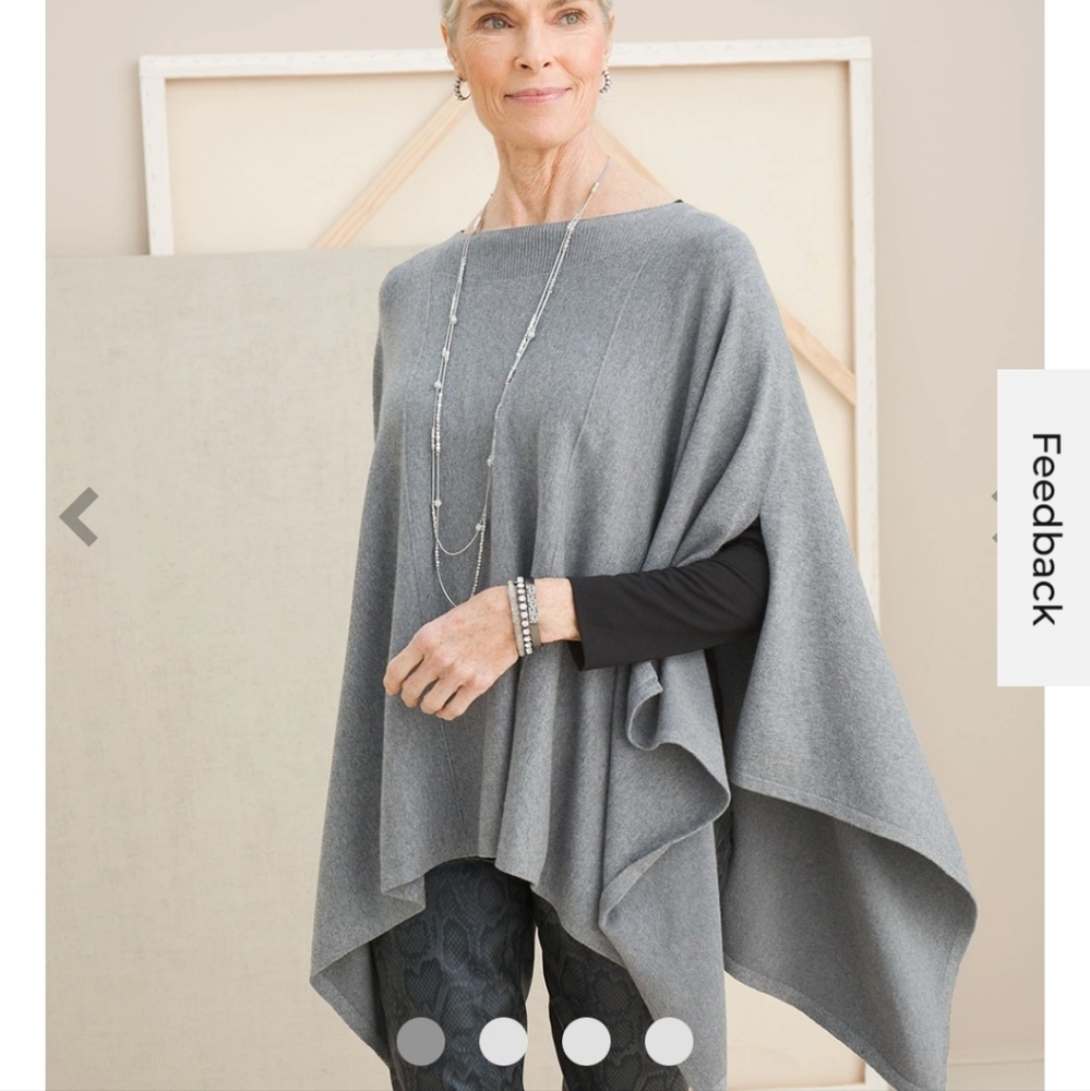 NWT Chico's cotton cashmere poncho
